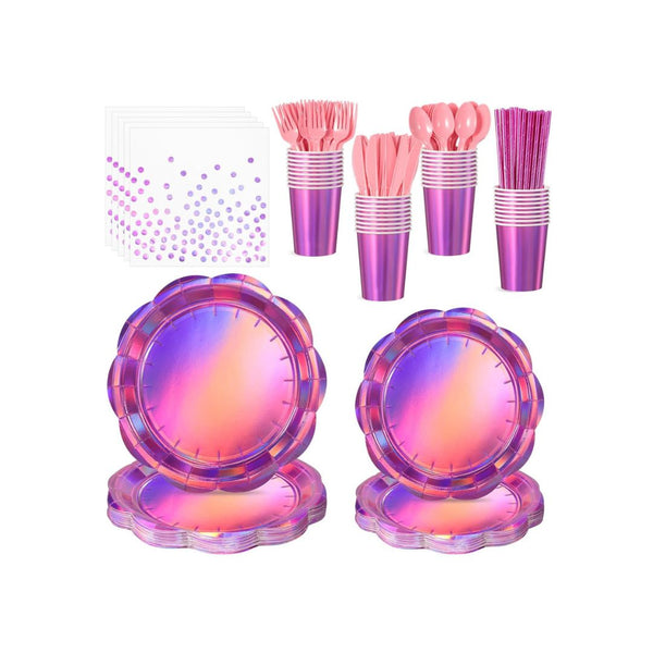 200 Pieces Disposable Dinnerware Set