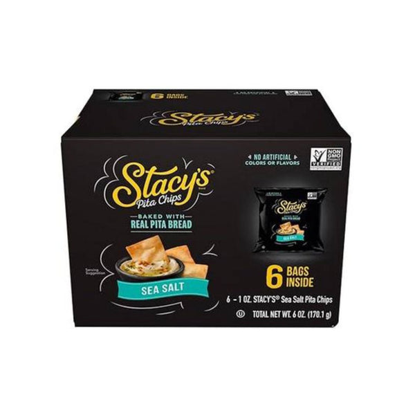 6 Bags of Stacy’s Pita Chips, Sea Salt
