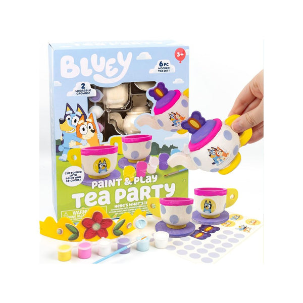 6-Piece Bluey Paint & Play Tea Set
