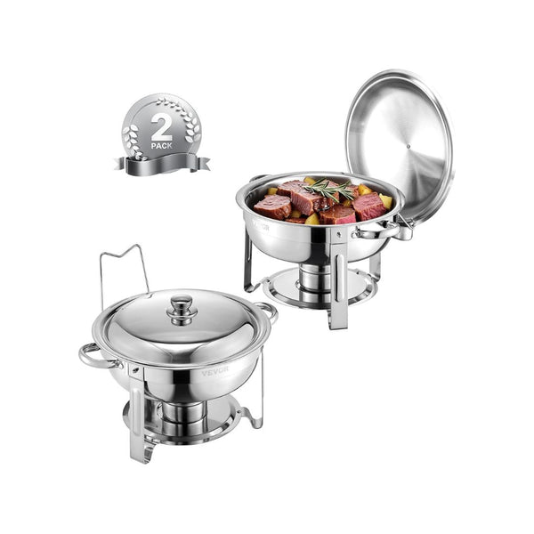 2-Pack 5 Qt VEVOR Chafing Dish Buffet Set