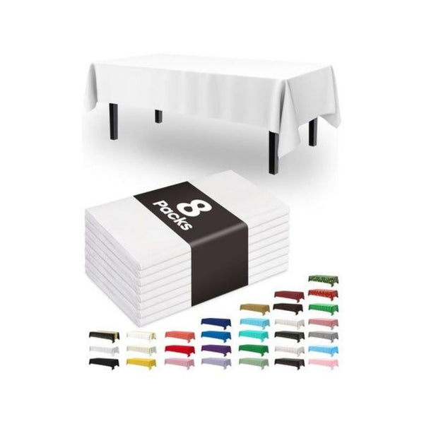 8-Pack 54 x 108 Disposable Tablecloths