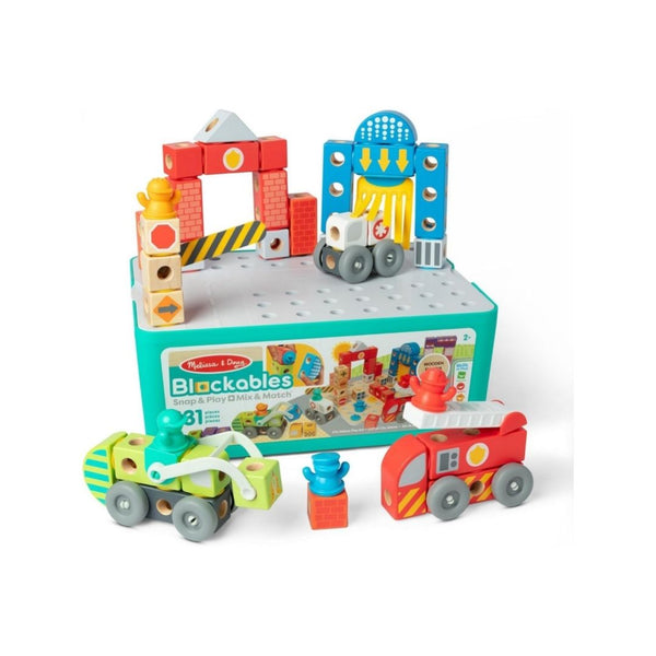 122-Pcs Melissa & Doug Wooden Building Blocks Set