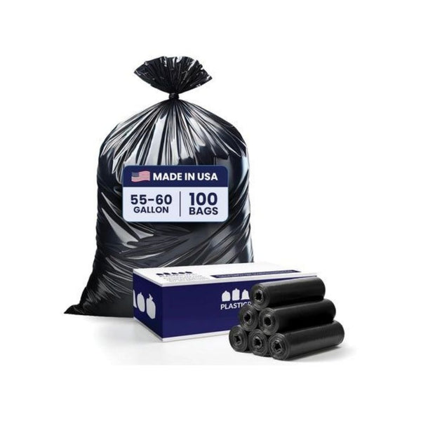 100 55–60 Gallon Heavy-Duty Trash Bags
