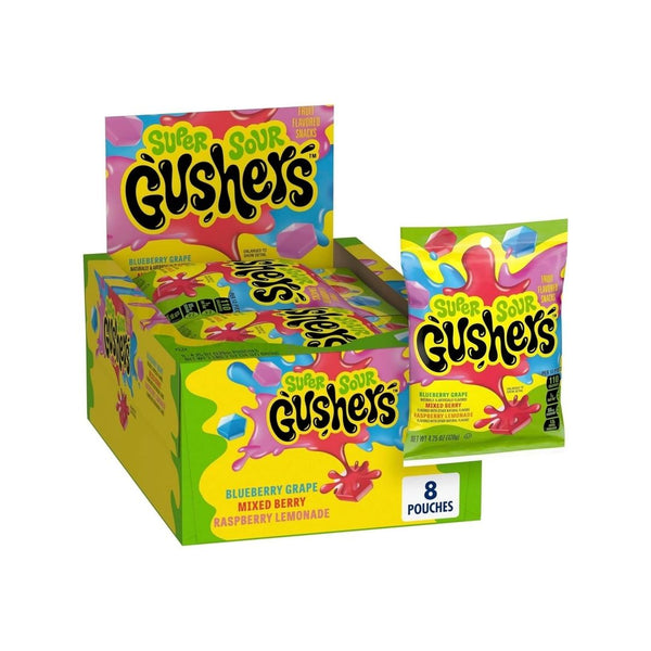 Pack of 8 Gushers Super Sour Berry Flavor