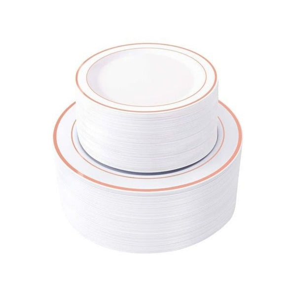 120-Pcs Disposable Dinner & Dessert Plates