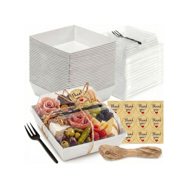 50 Pack Small Individual Charcuterie Boxes