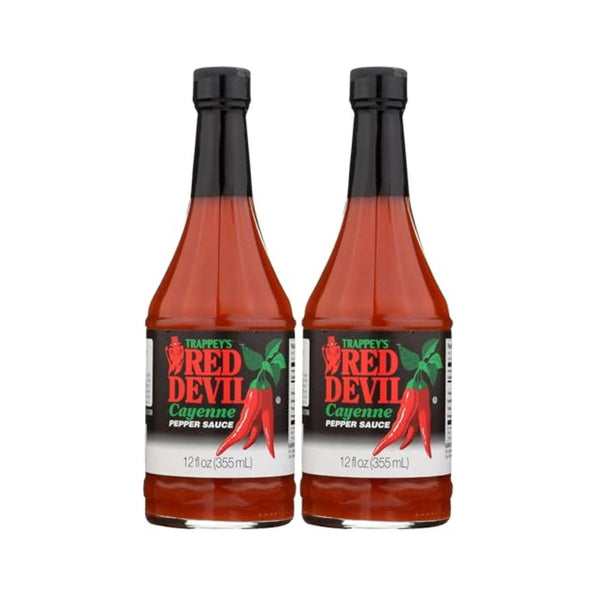 2 Pack Of Trappey's Red Devil Hot Sauce 12oz. Bottles