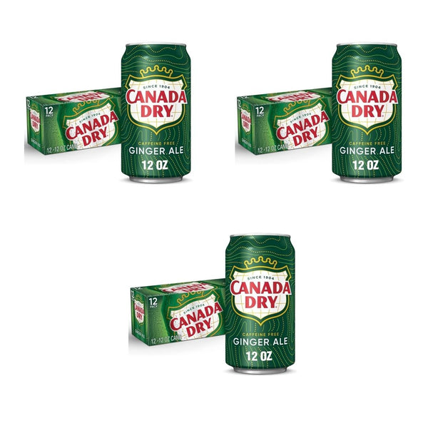 36 Cans of Canada Dry Ginger Ale Soda, 12 fl oz