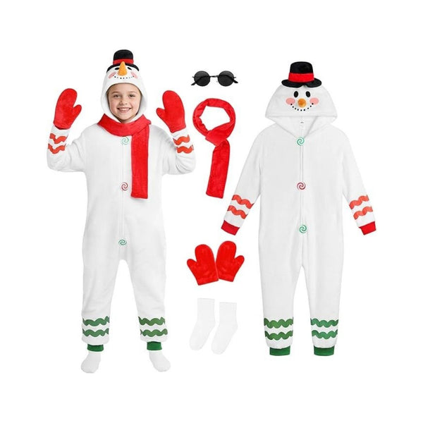 5 Packs Kids Complete Snowman Costume Set
