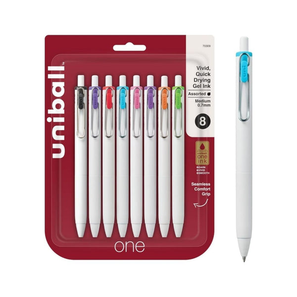 8-Pack uniball one Retractable Gel Pens