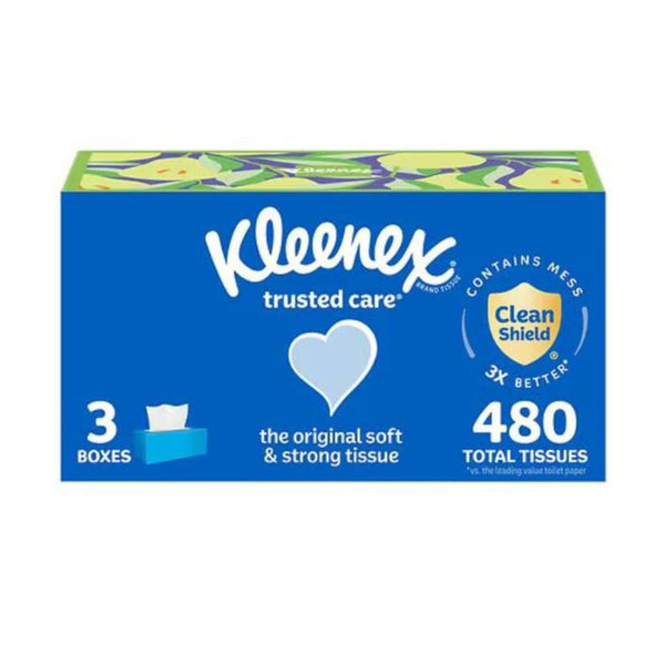27 Boxes Of Kleenex Facial Tissues (160 Tissues Per Box)