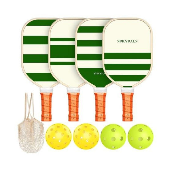 4 Pickleball Paddles With 4 Balls And Bag