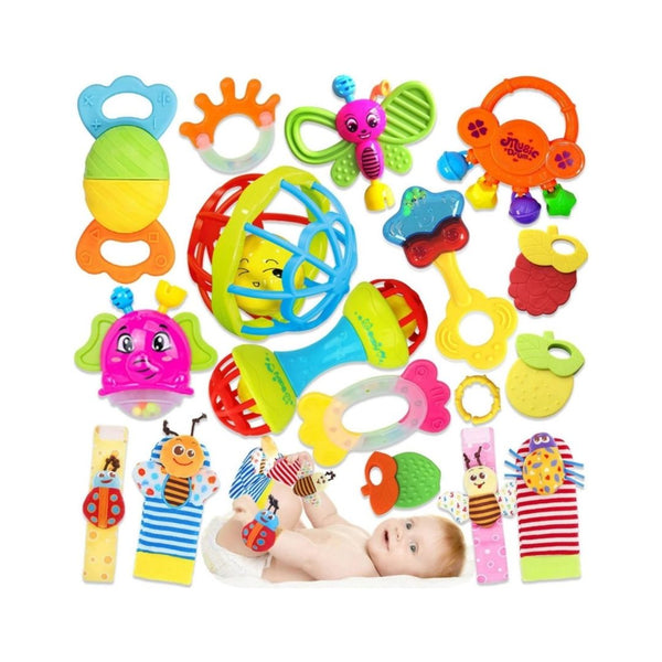 18-Count Baby Rattles Set