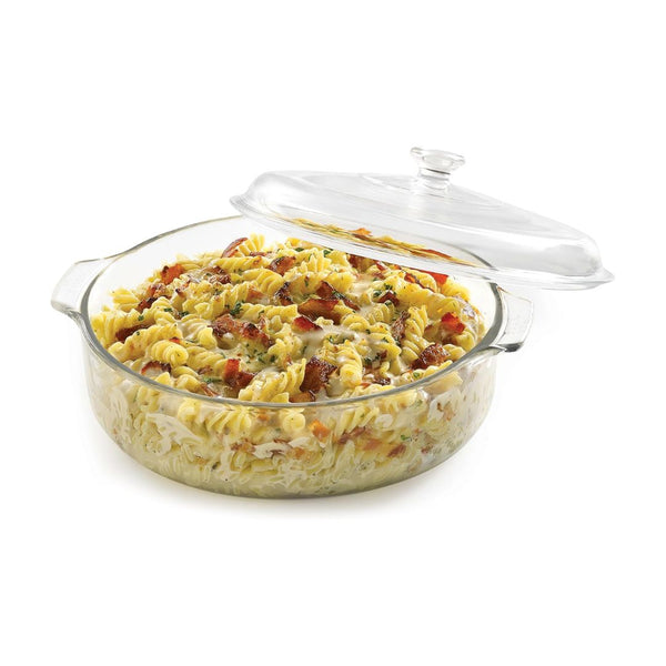 Libbey 3 Qt Round Casserole Dish with Lid