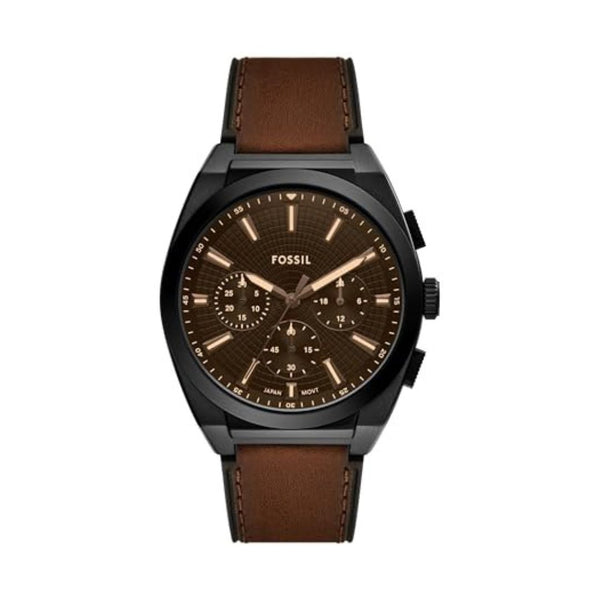 Fossil Everett Chronograph Leather Watch
