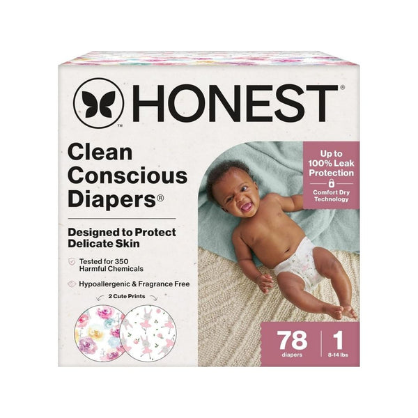 78-Count Size 1 The Honest Company Comfort Dry Disposable Diapers