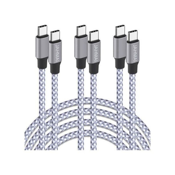 3 6ft 60W USB-C to USB-C Braided Cables