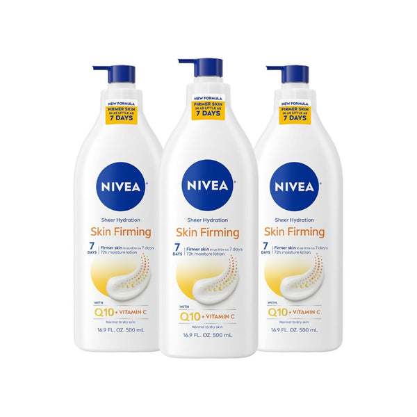 Pack of 3 NIVEA Sheer Hydration Skin Firming Body Lotion
