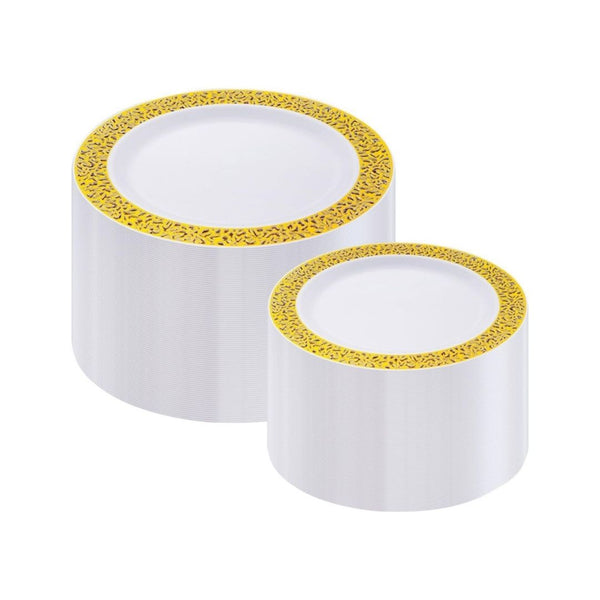 200 Pcs Disposable Plastic Plates