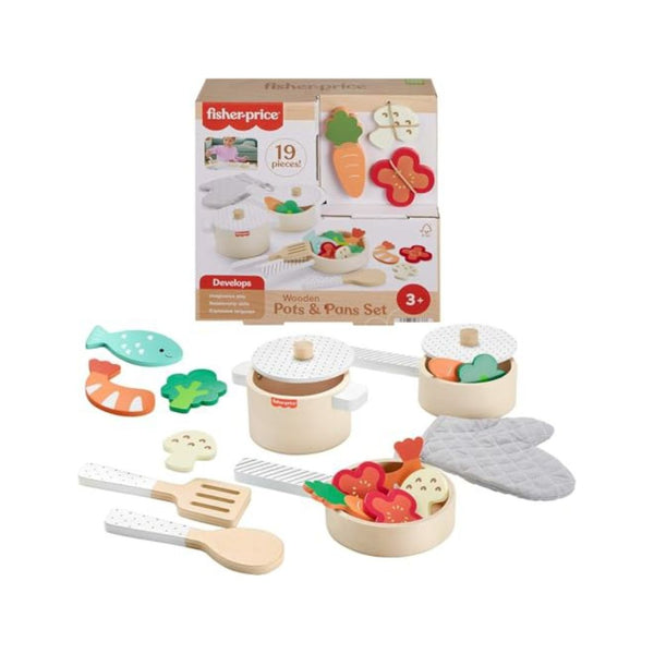 Fisher-Price 19 Piece Wood Kitchen Set