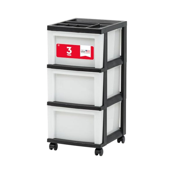 IRIS USA 3-Drawer Rolling Storage Cart