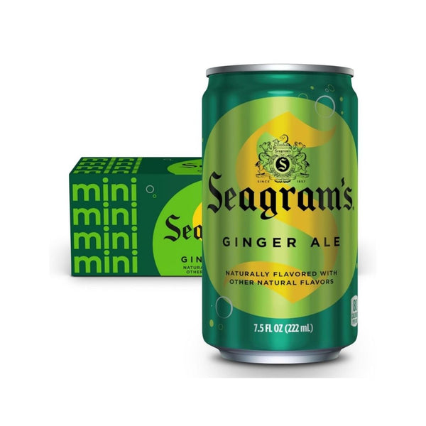 10 Cans of Seagrams Ginger Ale Soda Soft Drinks
