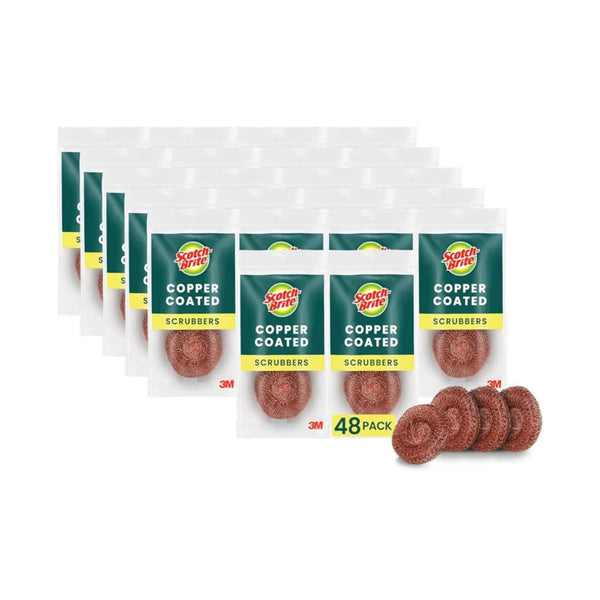 48 Scotch-Brite Copper Coated Scrubbing Scour Pads