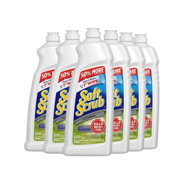 Pack of 6 Soft Scrub Antibacterial Cleaner