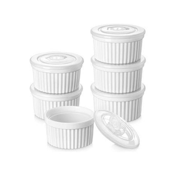 Set of 6 Ramekins with Lid
