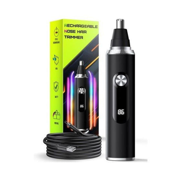 Rechargeable Electric Nose Hair Trimmer with LED Display