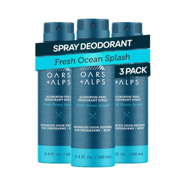 3 Pack Oars + Alps Full Body Deodorant Spray