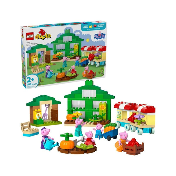 102-Pcs LEGO DUPLO Peppa Pig Grandpa Pig’s Garden and Greenhouse