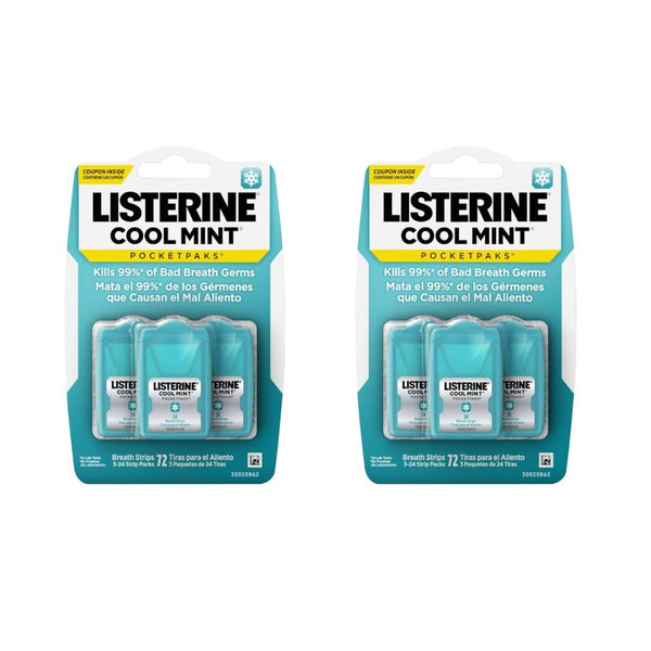 Pack of 6 Listerine PocketPaks Cool Mint Breath
