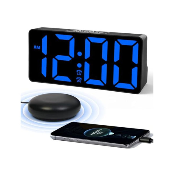Alarm Clock with Bed Shaker and Charging