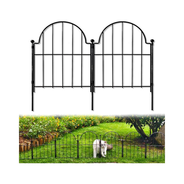 10-Pack Arched Rustproof Metal Garden Fence