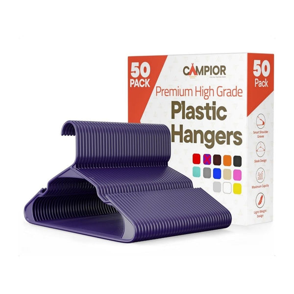 50-Pack Plastic Hangers
