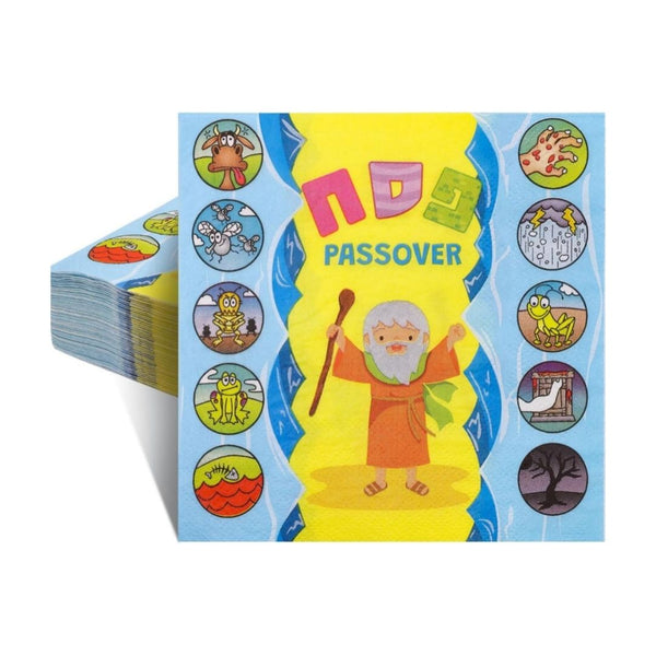 40 Pcs Passover 10 Plagues Napkins