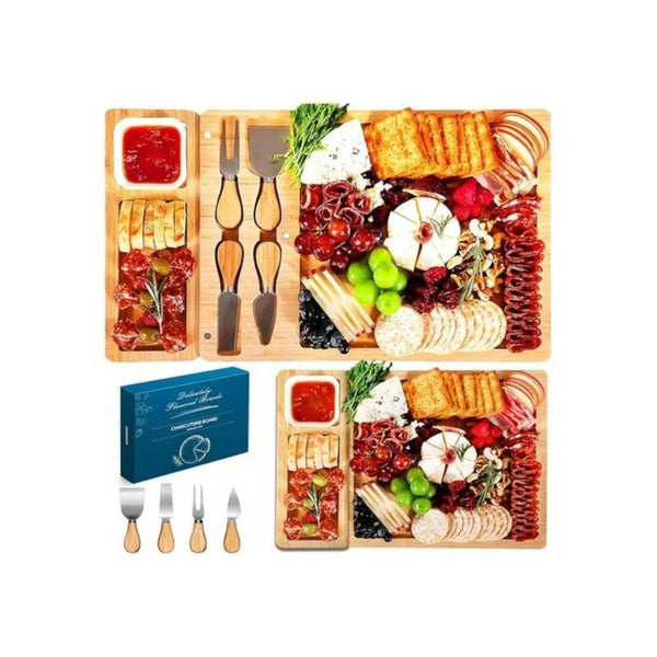 Large Charcuterie Board with Knife Set