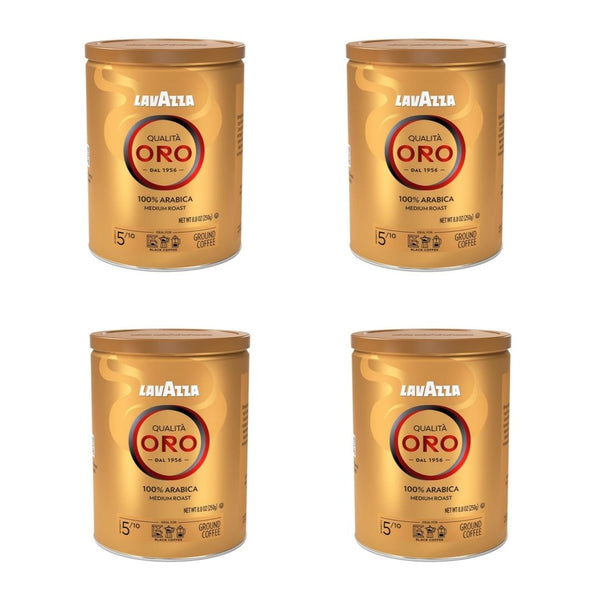 Pack of 4 Lavazza Qualità Oro Ground Coffee, Medium Roast