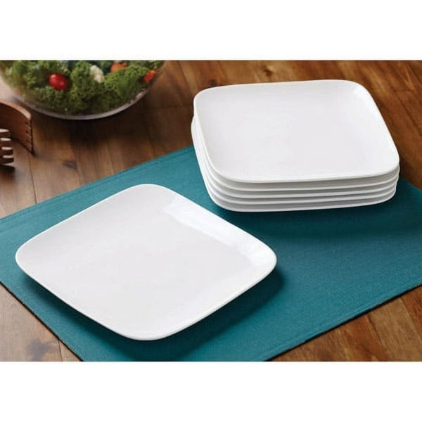 12 Better Homes & Gardens Soft Square Porcelain Salad Plates