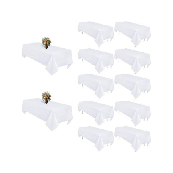 12-Pack 60-Inch x 102-Inch Polyester Tablecloths