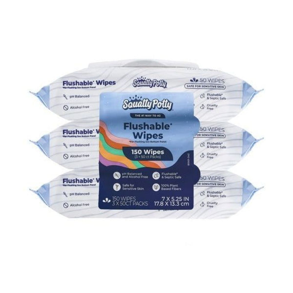 150 Squatty Potty Flushable Wipes