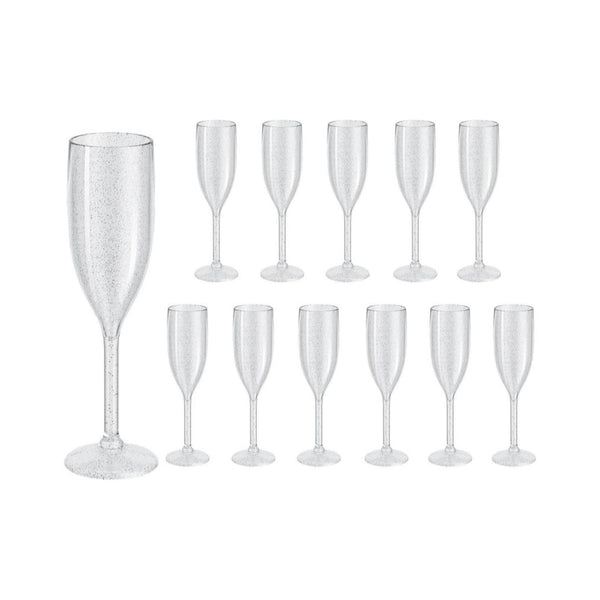 12 Plastic Champagne Flutes on Sale