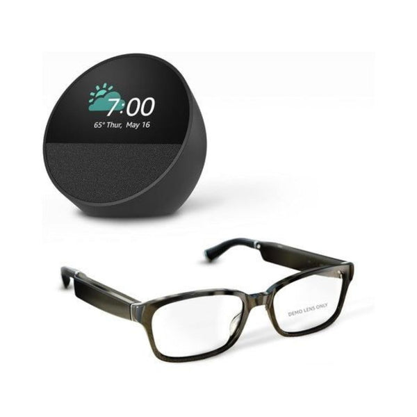 Amazon Echo Frames Smart Glasses & Amazon Echo Spot Smart Alarm Clock Bundle