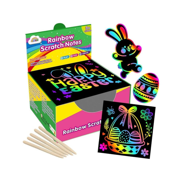 165 Pieces Rainbow Scratch Paper Art