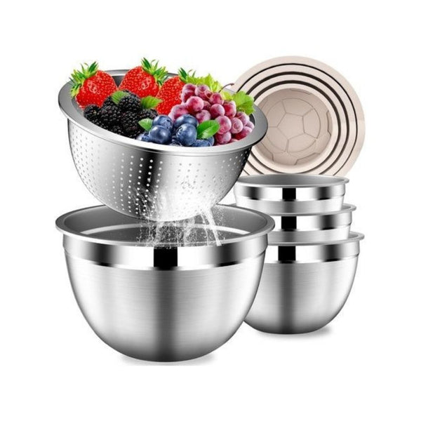 9 Piece Stainless Steel Mixing Bowl Set