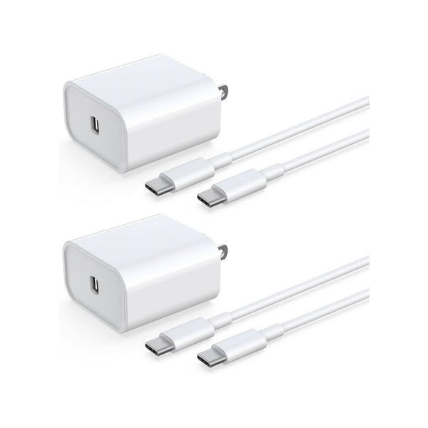 2 33W USB-C Fast Chargers With Cables