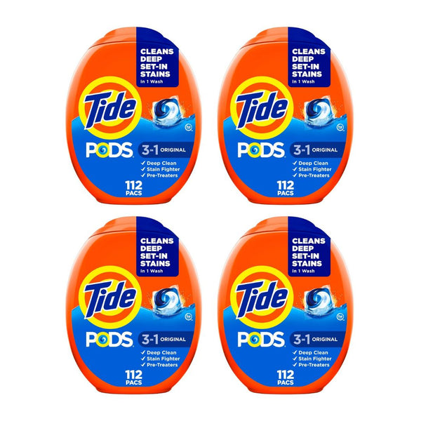 4 Bottles of Tide PODS Laundry Detergent Pacs