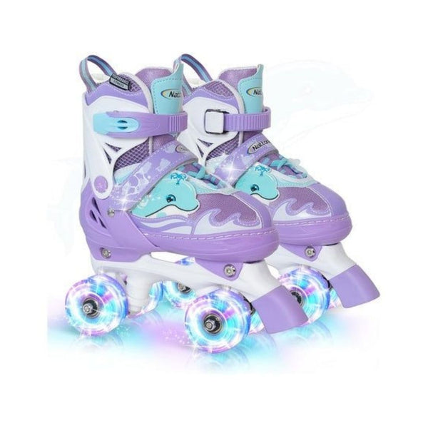 Adjustable Light-Up Kids Roller Skates