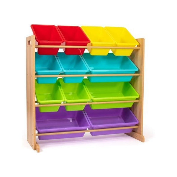 Humble Crew Kids Toy Storage Organizer with 12 Plastic Bins